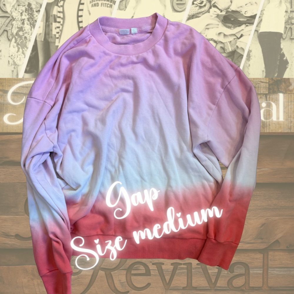 GAP Purple and Red Gradient Sweatshirt